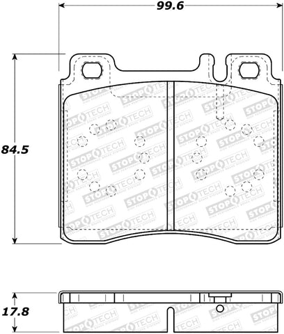 StopTech Street Brake Pads - Front - 308.05770