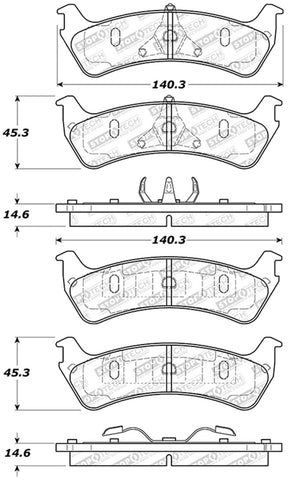 StopTech Street Select Brake Pads - 305.06670