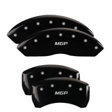 MGP 4 Caliper Covers Engraved Front & Rear MGP Black Finish Silver Characters 2017 Acura IlX - 39020SMGPBK