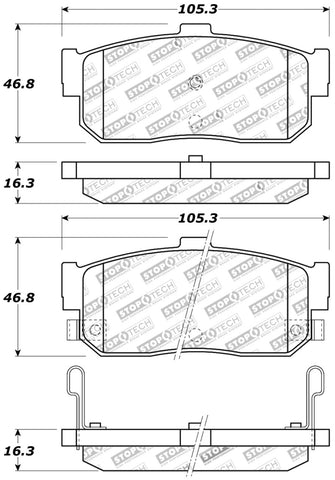 StopTech Performance 91-11/00 Infiniti G20/95-10/00 I30/I35 / 9/90-10/00 Maxima Rear Brake Pads - 309.05400