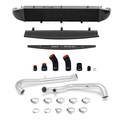 Mishimoto 2014-2016 Ford Fiesta ST 1.6L Front Mount Intercooler (Black) Kit w/ Pipes (Silver) - MMINT-FIST-14KPBK