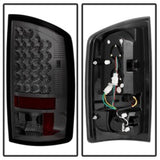 Spyder Dodge Ram 02-06 1500/Ram 2500/3500 03-06 LED Style Tail Lights Smoke ALT-YD-DRAM02-LED-SM - 5002594