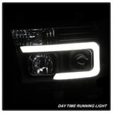 Spyder 08-13 Toyota Sequoia Projector Headlights - Light Bar DRL - Black PRO-YD-TTU07V2-LB-BK - 5085344