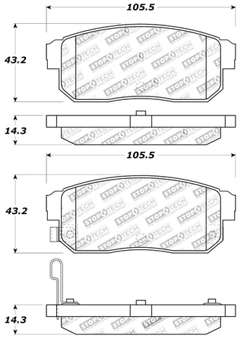 StopTech Performance 04-07 RX-8 Rear Pads - 309.10080