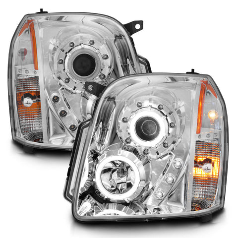 ANZO 2007-2014 Gmc Yukon Projector Headlights w/ Halo Chrome (CCFL) - 111147