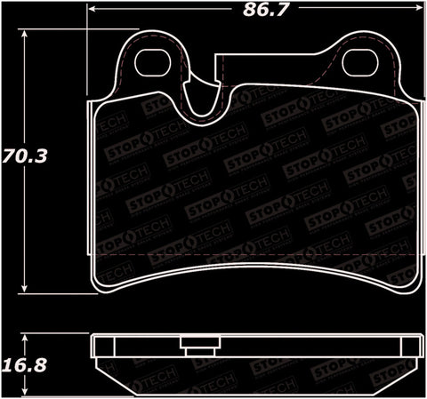 StopTech Street Brake Pads - 308.12770