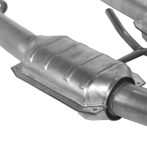 BBK 79-93 Mustang 5.0 Short Mid H Pipe With Catalytic Converters 2-1/2 For BBK Long Tube Headers - 1509