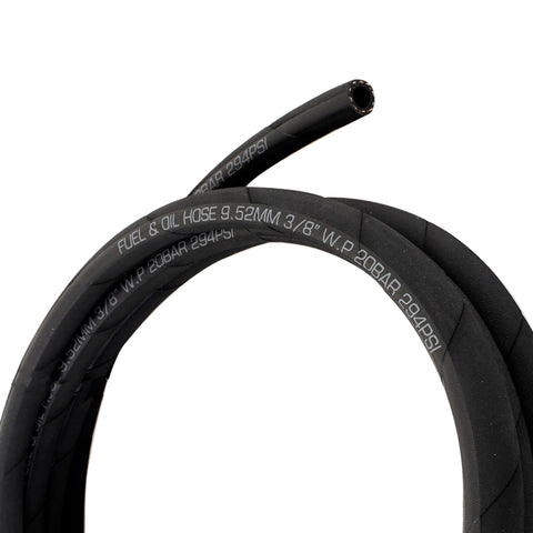 Mishimoto Push Lock Hose, Black, -6AN, 240in Length - MMHOSE-PL-06-240