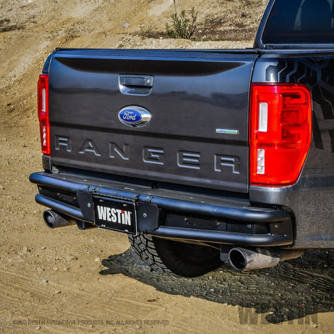 Westin 19-20 Ford Ranger Outlaw Rear Bumper - Textured Black - 58-81085