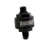 Turbosmart Billet Turbo Oil Feed Filter w/ 44 Micron Pleated Disc AN-4 Male to AN-4 ORB- Black - TS-0804-1003