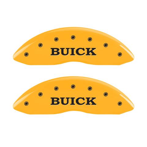 MGP 4 Caliper Covers Engraved Front Buick Rear Yellow Finish Black Char 2007 Buick Lucerne - 49002SBSHYL