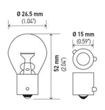 Hella Bulb 7507 12V 21W BAU15s S8 AMBER - 7507