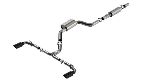 Borla 22-23 Volkswagen Golf GTI 2.0L AT/MT 3inch S-Type Cat-Back Exhaust - 4in Black Chrome Tips - 140883BC