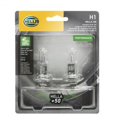 Hella Bulb H1 12V 55W P145S T25 +50 (2) - H1P50TB