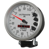 Autometer 5 inch Ultimate DL Playback Tachometer 11000 RPM - Silver - 6895