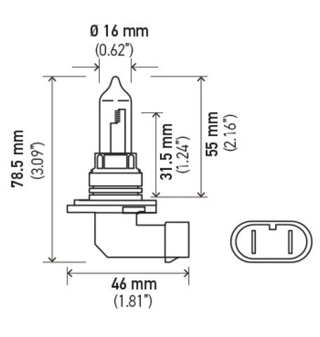 Hella HB3 9005 12V 100W Xenon White XB Bulb (Pair) - H71070347