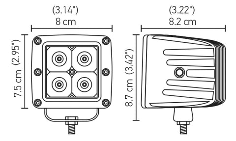 Hella HVF Cube 4 LED Off Road Kit - 357204831