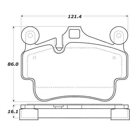 StopTech Street Touring 09-10 Porsche Boxster / 08-10 Boxster S Front Brake Pads - 308.11350