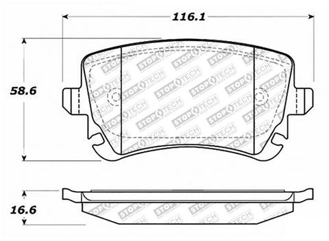 StopTech Street Select 91-19 Audi A6/A8 Rear Brake Pads - 305.10180