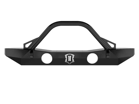 ICON 07-18 Jeep Wrangler JK Pro Series Mid Width Front Bumper w/Bar/Tabs - 25235