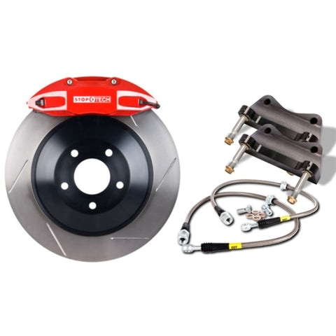 StopTech 2015 Ford Mustang GT Front BBK w/Yellow ST-60 Calipers Drilled Cast Iron 360x32mm Rotors - 82.345.6100.82