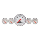 Autometer Arctic White 3-3/8in Electric Speedometer with Wheel Odometer/ 2-1/16in Oil Pressure - 1340