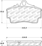 StopTech Street Touring 97-04 Porsche Boxster / 00-08 Boxster S Rear Brake Pads - 308.07380