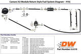 DeatschWerks 16-19 Cadillac CTS-V X2 Series Pump Module -8AN Feed w/ -6AN Return PTFE Plumbing Kit - 6-620