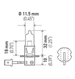 Hella Bulb H3 12V 55W Pk22S T325 Heavy Duty - H3HD