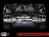 AWE Tuning 2020 Chevrolet Corvette (C8) Touring Edition Exhaust - Quad Chrome Silver Tips - 3015-42151