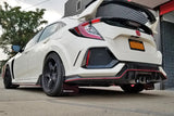 Rally Armor 17-21 Honda Civic Type R Black Mud Flap Red Altered Font Logo - MF47-UR-BLK/RD-X