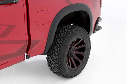 Lund 19-21 Chevy Silverado 1500 SX-Sport Smooth Elite Series Rear Fender Flares - Black (2 Pc.) - SX140SB