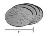 WeatherTech Round Coaster Set 6in. - Grey (Set of 4) - 8A6CSTGR