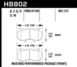 Hawk 15-17 Ford Mustang GT DTC-30 Race Front Brake Pads - HB802W.661