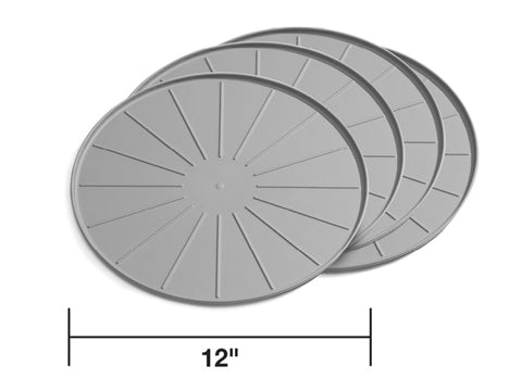 WeatherTech Round Coaster Set - Grey - Set of 12 - 8A12CSTGR