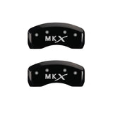 MGP 4 Caliper Covers Engraved Front Lincoln Engraved Rear MKX Black finish silver ch - 36006SLCXBK