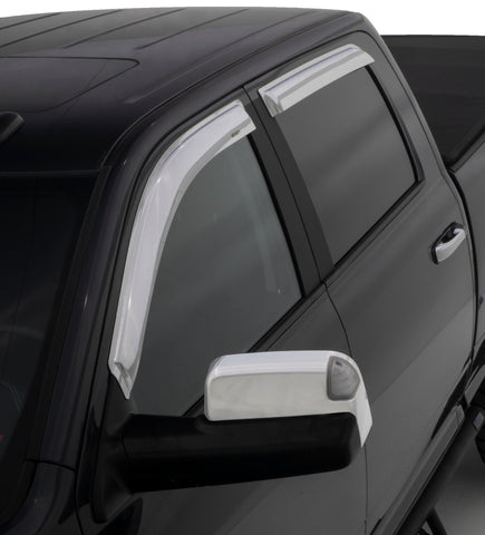 Stampede 2009-2018 Dodge Ram 1500 Crew Cab Pickup Tape-Onz Sidewind Deflector 4pc - Chrome - 6253-8