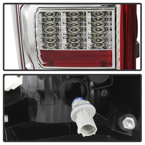 xTune 16-18 Toyota Tacoma Light Bar LED Tail Lights - Chrome (ALT-JH-TTA16-LBLED-C) - 9041709