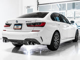 AWE Tuning 2019+ BMW M340i (G20) Track Edition Exhaust - Quad Chrome Silver Tips - 3020-42078