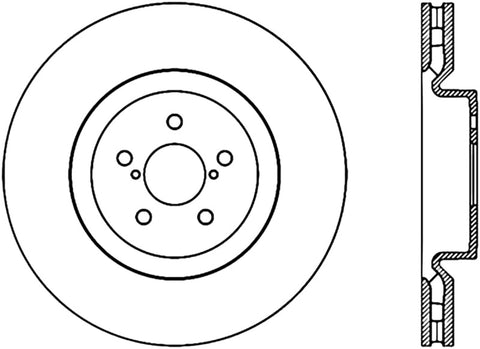 StopTech Power Slot 04 STi CRYO (5x100) Front Left Rotor - 126.47019CSL