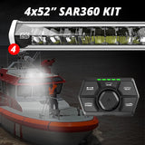 XK Glow SAR360 Light Bar Kit Emergency Search and Rescue Light System White (4) 52In - XK-SAR360-3333W