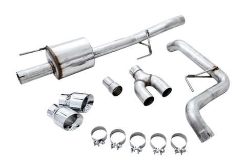 AWE Tuning 2015+ Ford F-150 0FG Single Exit Performance Exhaust System w/4.5in Chrome Silver Tips - 3015-22066