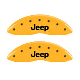 MGP 4 Caliper Covers Engraved Front & Rear Jeep Yellow Finish Black Char 2006 Jeep Commander - 42002SJEPYL