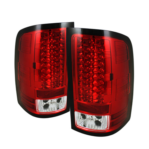 Spyder GMC Sierra 07-13 (Not 3500 Dually 4 Rear Wheels)LED Tail Lights Red Clear ALT-YD-GS07-LED-RC - 5014955