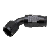 DeatschWerks 10AN Female Flare Swivel 60-Degree Hose End PTFE - Anodized Matte Black - 6-02-0877-B