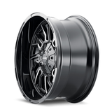 Mayhem 8111 Flywheel 20x9 / 8x165.1 BP / 0mm Offset / 125.2mm Hub Black w/ Milled Spokes Wheel - 8111-2981BM