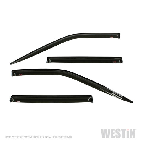 Westin 2018-2019 Ford Expedition Wade Slim Wind Deflector 4pc - Smoke - 72-37448