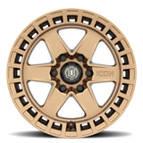 ICON Raider 17x8.5 6x5.5 0mm Offset 4.75in BS Satin Brass Wheel - 3417858347BS