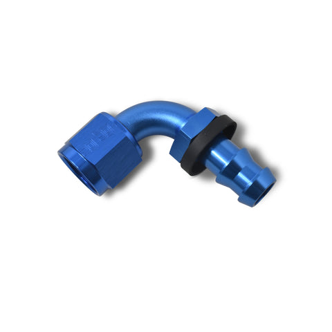 Russell Performance -4 AN Twist-Lok 90 Degree Hose End (Blue) - 624150