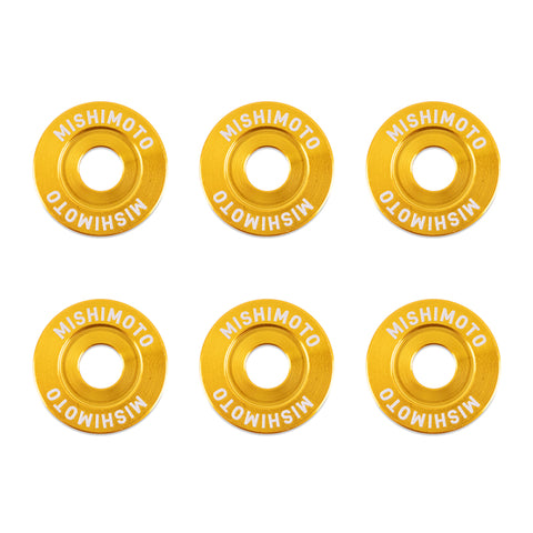 Mishimoto Small Fender Washer Kit (6pcs) - Gold - MMFW-SM-6GD